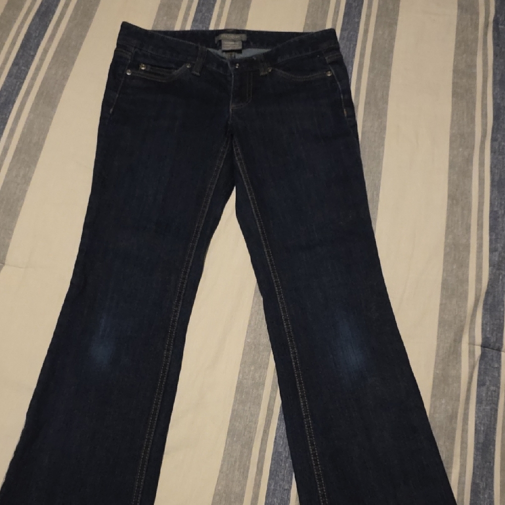Ann Taylor Midnight Blue Wide Leg Jeans